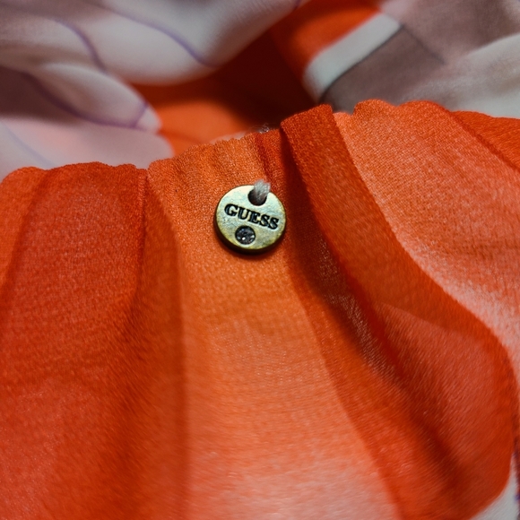 Guess Isabel Asymmetrical Pattern Strapless Dress - Picture 8 of 10